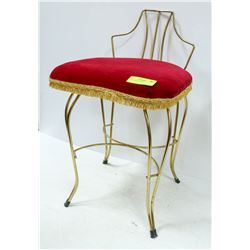 BRASS VANITY STOOL 2FT TALL.