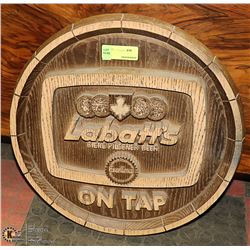 LABATTS ON TAP KEG STYLE WALL HANGING