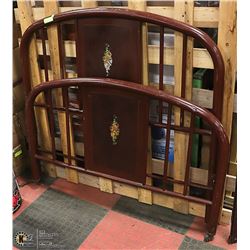 VINTAGE TUBE BED FRAME DOUBLE COMPLETE WITH