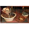 Image 1 : LOT OF WICKER BASKETS - HANDMADE