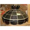 Image 1 : VINTAGE STAINGLASS STYLE HANGING LAMP