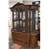 Image 1 : WALNUT CHINA CABINET "NO SHELVES"