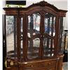 Image 2 : WALNUT CHINA CABINET "NO SHELVES"