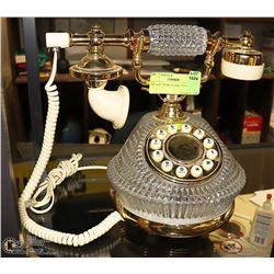 VINTAGE DESK GLASS TELEPHONE