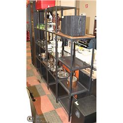 METAL AND GLASS DISPLAY SHELF