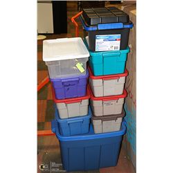 10 PLASTIC CONTAINERS WITH LIDS