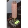 Image 1 : VINTAGE TABLE LAMP WITH GLASS BASE AND SHADE