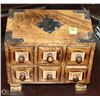 Image 1 : WOOD WITH METAL ACCENTS 6 DRAWER JEWELLERY BOX