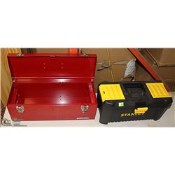 LOT OF 2 ASSORTED TOOL BOXES, ONE STANLEY ONE