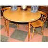 Image 1 : ROUND WOOD TABLE WITH 2 CHAIRS