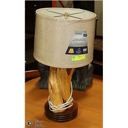 RUSTIC DECOR WOOD BASE LAMP