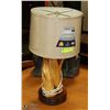 Image 1 : RUSTIC DECOR WOOD BASE LAMP