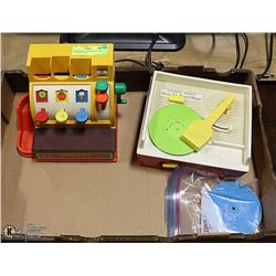 FISHER PRICE CASH REGISTER AND RECORD PLAYER