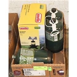 NEW PROPANE BURNER PLUS 3 BOTTLES