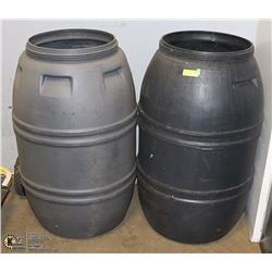 2 LARGE RAIN BARRELS