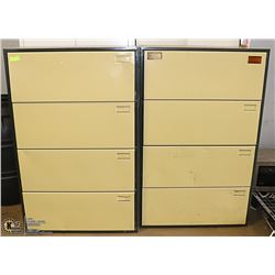 LOT OF TWO 4-DRAWER GREEN FILLING CABINET