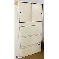 3-DRAWER, 1-SLIDE METAL FILING CABINET - BEIGE