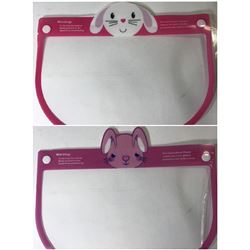 LOT OF 2 CHILDRENS FACE SHIELDS, (2 BUNNY