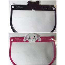 LOT OF 2 CHILDRENS FACE SHIELDS, (1 BUNNY & 1BEAR)