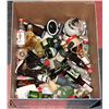 Image 1 : BOX OF ASSORTED VINTAGE MINI BOTTLES OF ALCOHOL.