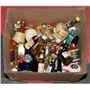 Image 1 : BOX OF ASSORTED VINTAGE MINI BOTTLES OF ALCOHOL.