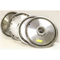 VINTAGE LINCOLN 15" HUB CAPS SET OF 4