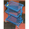 Image 1 : BLUE ROLLING CRAFT CART