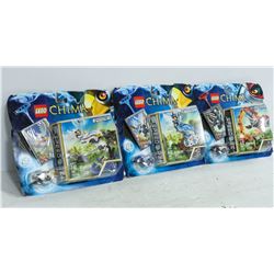 LOT OF THREE ASSORTED LEGO CHIMA SETS IN BOX