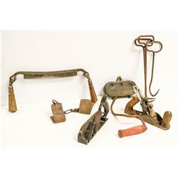 BOX OF PLANES, DRAW KNIVES, BALE HOOKS & CASE