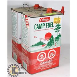 2 VINTAGE COLEMAN CAMP FUEL 1FULL 1 EMPTY