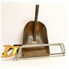Image 1 : PAIR OF MEAT SAWS, SCOOP SHOVEL