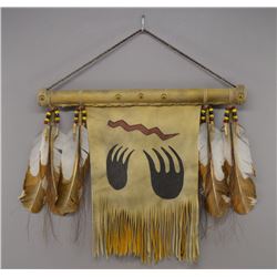 NATIVE AMERICAN PLAINS WALL HANGING BY BRIDGIT EAGLE FEATHER