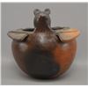 Image 2 : NATIVE AMERICAN CHEROKEE POTTERY EFFIGY BOWL BY BERNADINE GEORGE