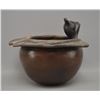 Image 5 : NATIVE AMERICAN CHEROKEE POTTERY EFFIGY BOWL BY BERNADINE GEORGE