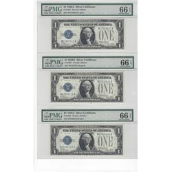 1928A $1 Silver Certificates PMG 10 Consecutive Notes