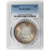 Image 1 : 1885-O $1 Morgan Silver Dollar Coin PCGS MS63 Amazing Toning