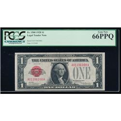 1928 $1 Legal Tender Note PCGS 66PPQ