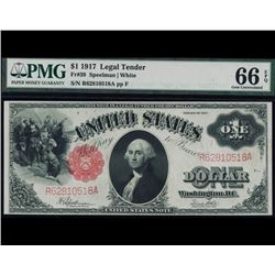 1917 $1 Legal Tender Note PMG 66EPQ