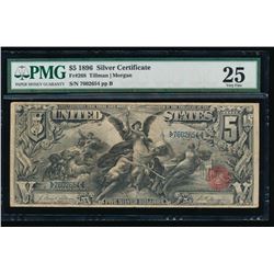 1896 $5 Educational Silver Certificate PMG 25