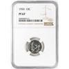 Image 1 : 1950 Proof Roosevelt Dime Coin NGC PF67
