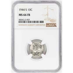 1944-S Mercury Dime Coin NGC MS66FB