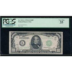 1934A $1000 San Francisco Federal Reserve Note PCGS 35