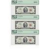Image 1 : 1963 $2 Legal Tender Notes 5 Consecutive Notes