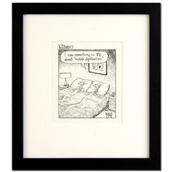 Bizarro! "Reptile Dysfunction" is a Framed Original Pen & Ink Drawing by Dan Piraro, Hand Signed by 