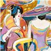 Image 2 : Isaac Maimon, "Red Nails and Tea" Original Acrylic Painting, Hand Signed with Certificate of Authent