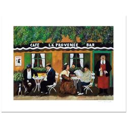Guy Buffet, "Cafe La Provence" Limited Edition Serigraph; Numbered and Hand Signed with Certificate 