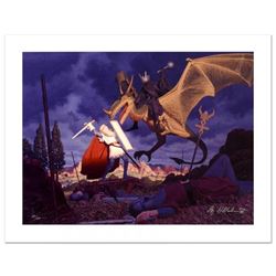 "Eowyn And The Nazgul" Limited Edition Giclee on Canvas by The Brothers Hildebrandt. Numbered and Ha