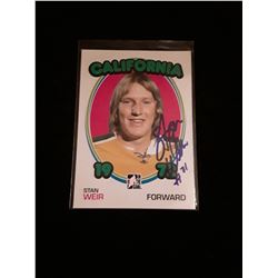 Stan Weir Autograph Card
