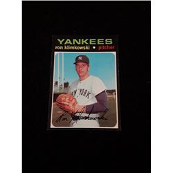 1971 Topps New York Yankees Ron Klimkowski