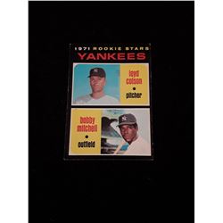 1971 Topps New York Yankees Rookies Loyd Colson Bobby Mitchell